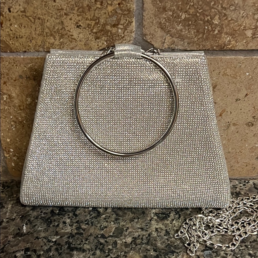 Elegant Silver Pave Evening bag NWOT
